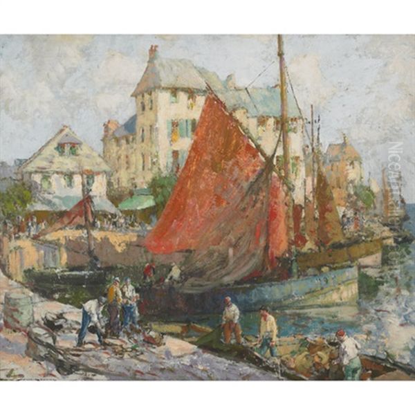 Honfleur Oil Painting by William Lee-Hankey