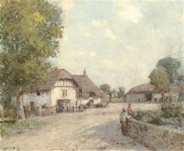 The Red Lion, Avebury, Wiltshire Oil Painting by William Lee-Hankey