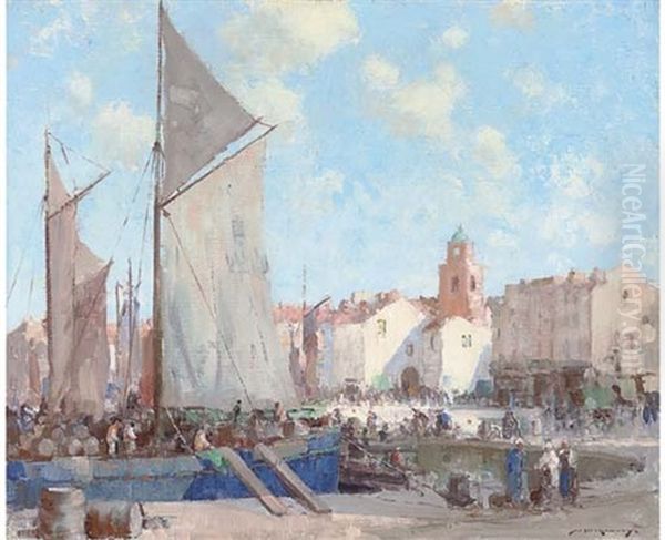 St. Tropez Oil Painting by William Lee-Hankey