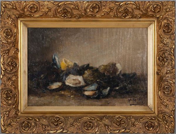 Clams Oil Painting by Hubert Bellis