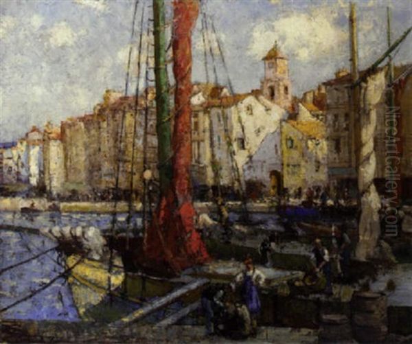 St. Tropez Oil Painting by William Lee-Hankey