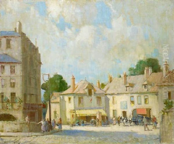 Return From Market, Moret-sur-loire Oil Painting by William Lee-Hankey