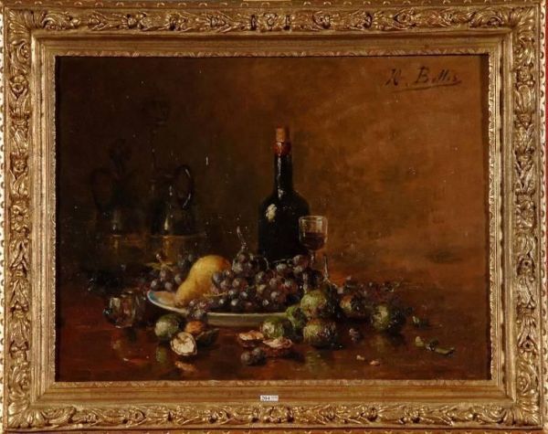 Nature Morte Aux Fruits Oil Painting by Hubert Bellis