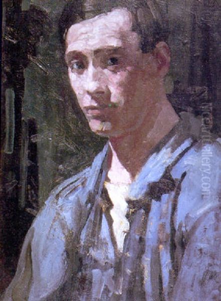 Self Portrait Oil Painting by William Lee-Hankey