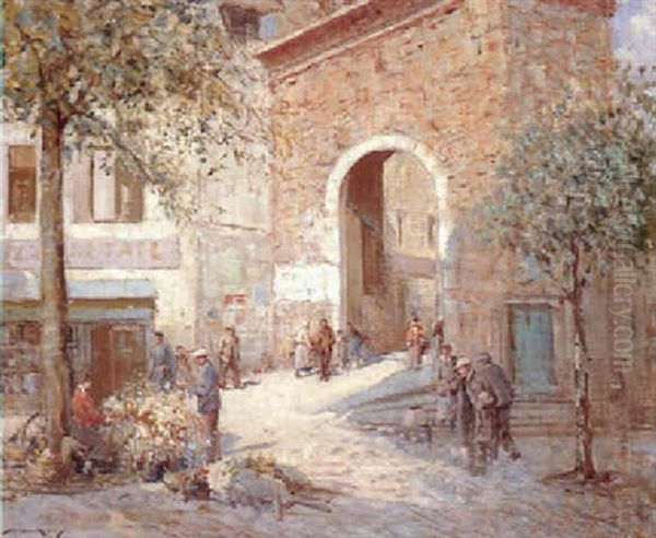 The Entrance To Grasse Oil Painting by William Lee-Hankey