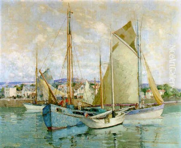 Off To Sea, Concarneau Oil Painting by William Lee-Hankey