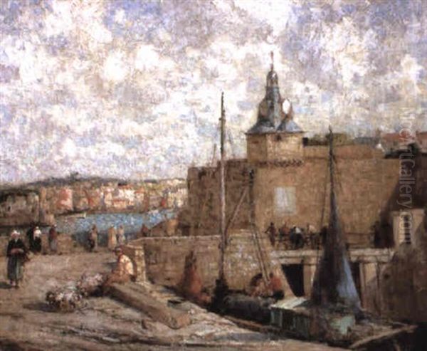 Entrance To The Old Town, Concarneau Oil Painting by William Lee-Hankey