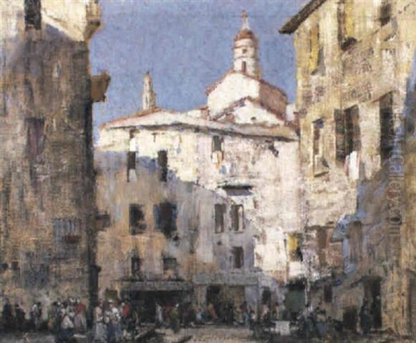 San Remo Oil Painting by William Lee-Hankey