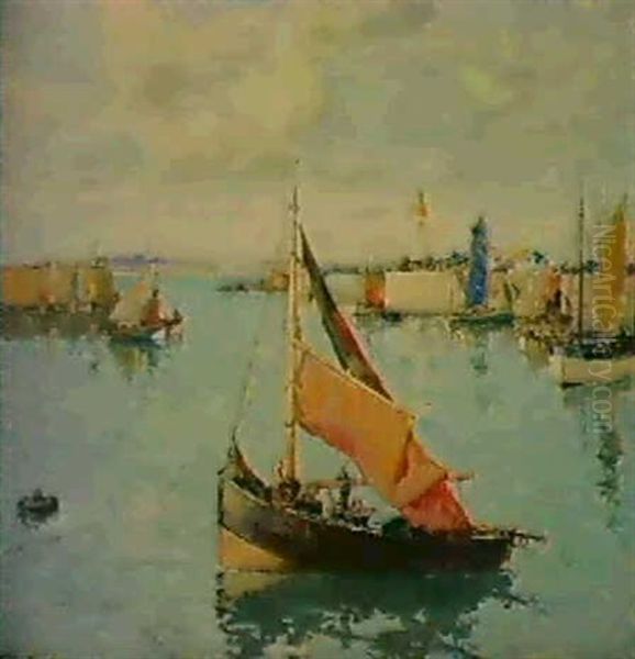 Near The Mouth Of The Seine Oil Painting by William Lee-Hankey