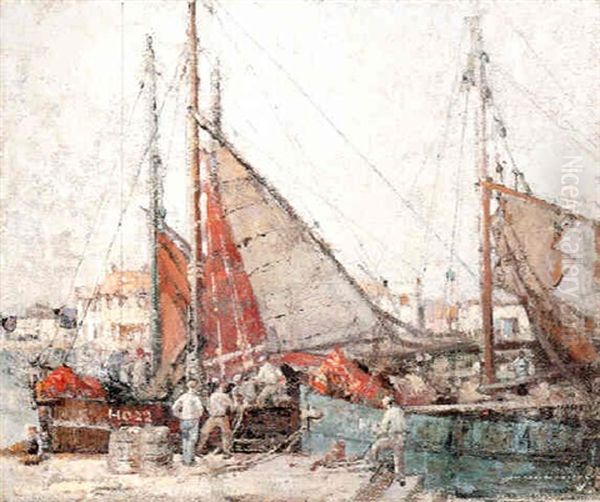 Fishing, Boats, Honfleur by William Lee-Hankey