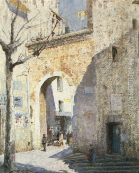 Gateway Into Grasse Oil Painting by William Lee-Hankey