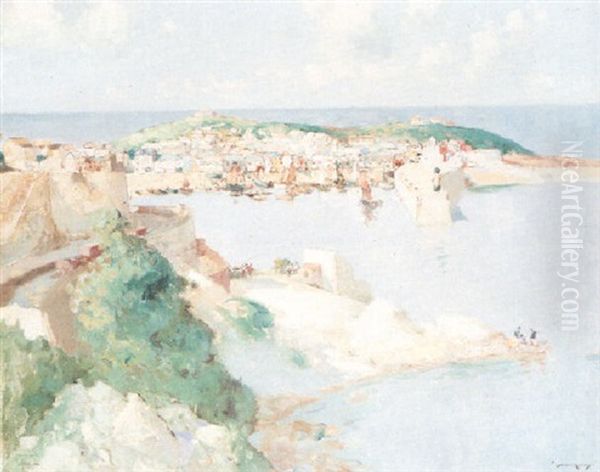 The Harbour, St. Ives Oil Painting by William Lee-Hankey