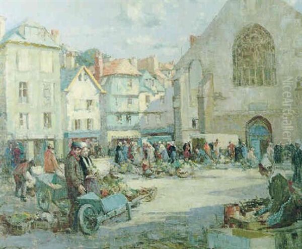 Morlaix, Brittany Oil Painting by William Lee-Hankey