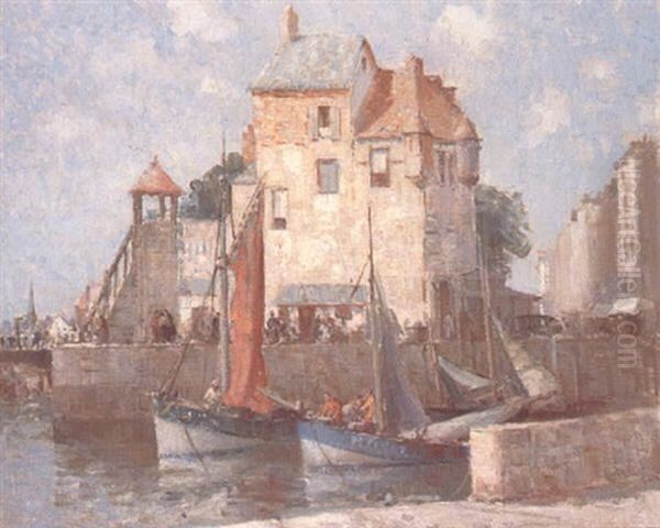 The Harbour, Honfleur Oil Painting by William Lee-Hankey