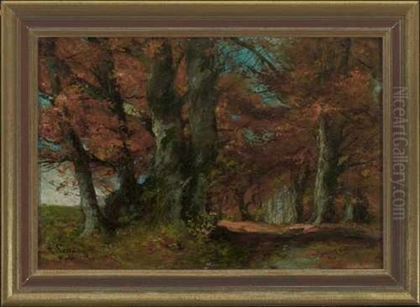 Buchen Am Starnbergersee Oil Painting by Ferdinand Leeke