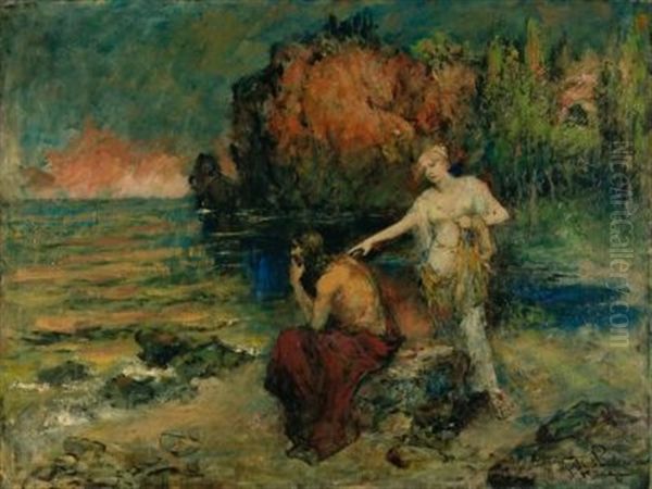 Iphigenie Auf Tauris Oil Painting by Ferdinand Leeke