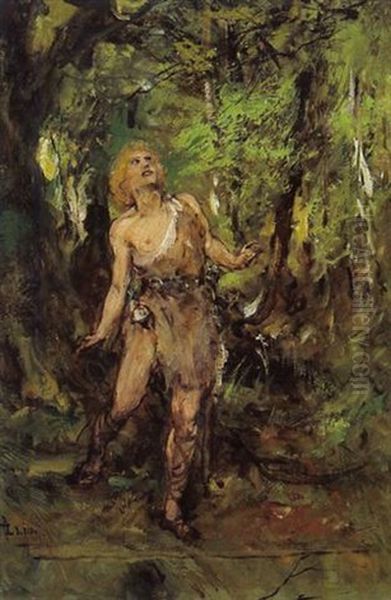 Siegfried Oil Painting by Ferdinand Leeke