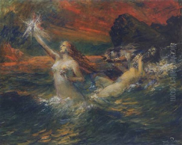 Das Rheingold Oil Painting by Ferdinand Leeke