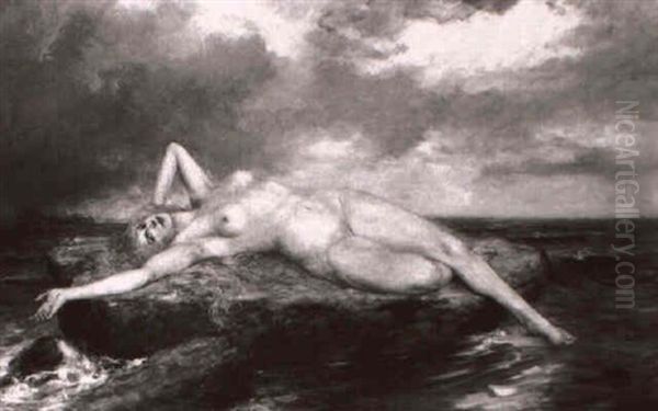 Sirene Oil Painting by Ferdinand Leeke