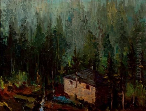 Paisaje Oil Painting by Felipe Bello Pineiro