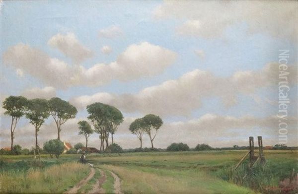 Campagne Flamande Oil Painting by Joseph (Jef) Leempoels