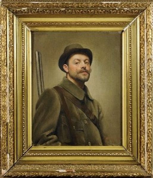 Le Chasseur Oil Painting by Joseph (Jef) Leempoels