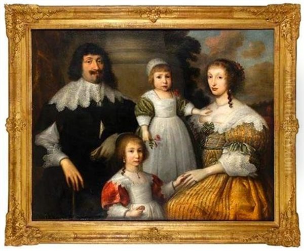 Portrait De Famille Oil Painting by Remi van Leemput