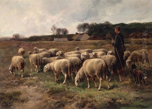 Changing Pastures Oil Painting by Cornelis van Leemputten