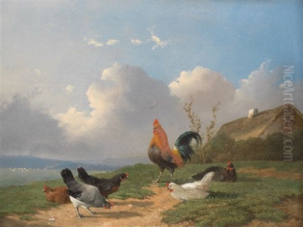 Chicken Yard by Frans Van Leemputten