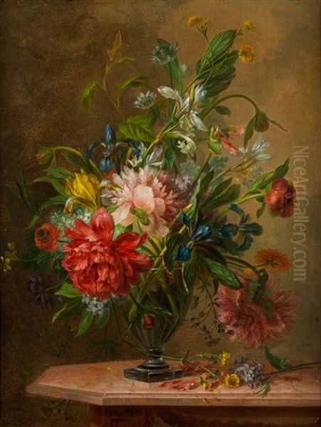 Blumenstilleben Oil Painting by Willem van Leen