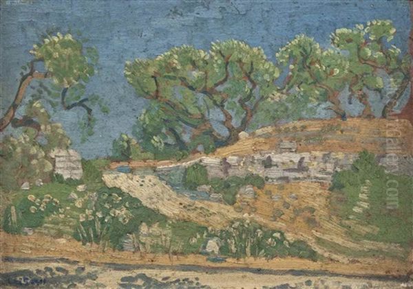 Olive Grove Oil Painting by Derwent Lees