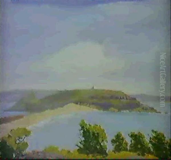 Barrenjoey Lighthouse, Palm Beach, New South Wales Oil Painting by Derwent Lees