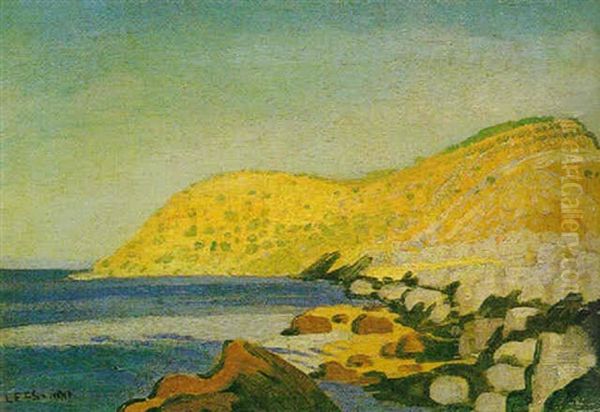 Coast At Collioure Oil Painting by Derwent Lees