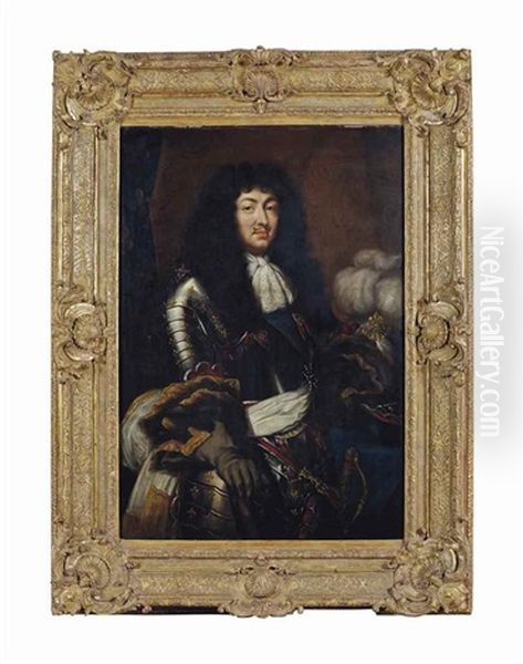 Portrait De Louis Xiv (1638-1715) Oil Painting by Claude Lefebvre