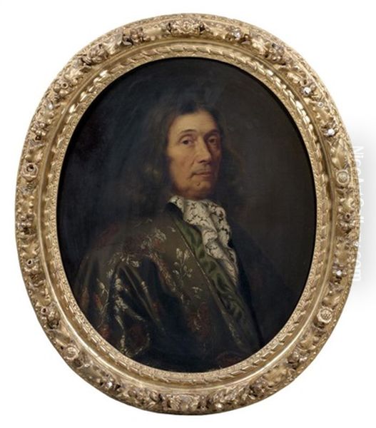 Portrait Presume De Pierre-louis Dincourt D'hangard Oil Painting by Claude Lefebvre