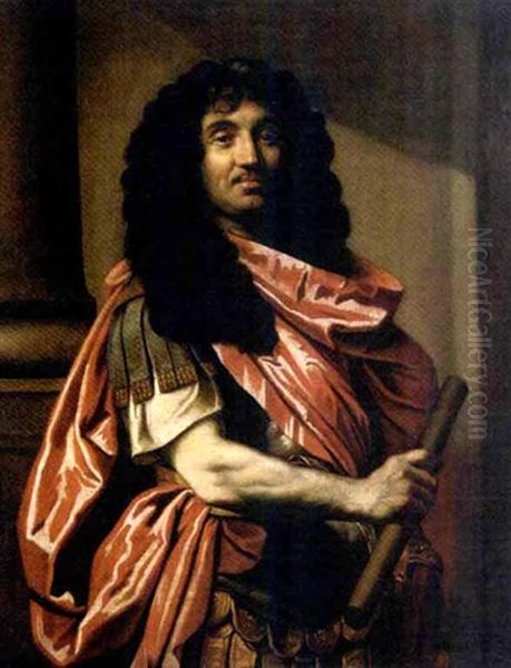 Ritratto Di Philippe De Clerambault, Conte Di Palluau (collab. W/studio) Oil Painting by Claude Lefebvre