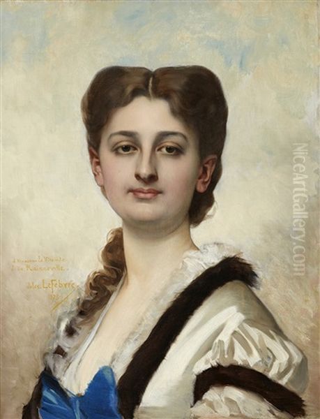 Portratt Av Dam Oil Painting by Jules Joseph Lefebvre