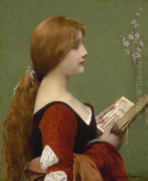 Jeanne La Rousse Oil Painting by Jules Joseph Lefebvre