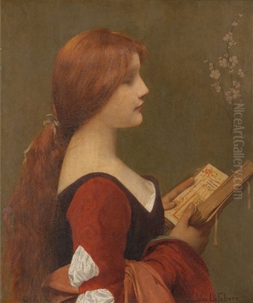 Jeanne La Rousse Oil Painting by Jules Joseph Lefebvre