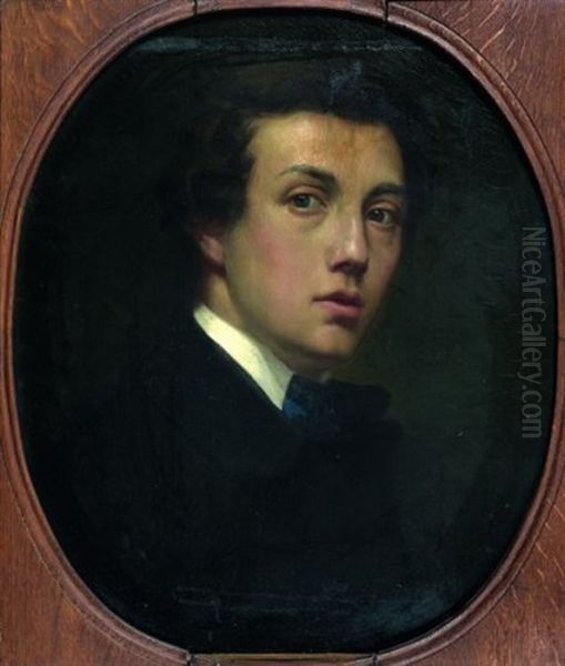 Portrait De Jeune Homme A La Lavalliere by Jules Joseph Lefebvre