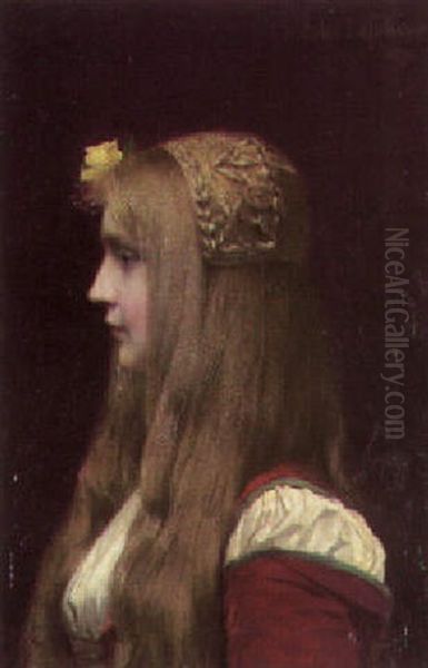 A Fair-haired Beauty Oil Painting by Jules Joseph Lefebvre