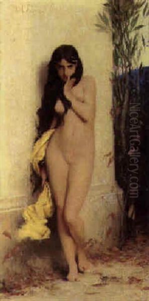 Une Beaute Orientale Oil Painting by Jules Joseph Lefebvre