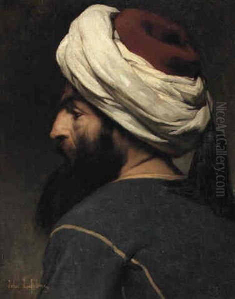 The Head Of An Oriental Man Oil Painting by Jules Joseph Lefebvre