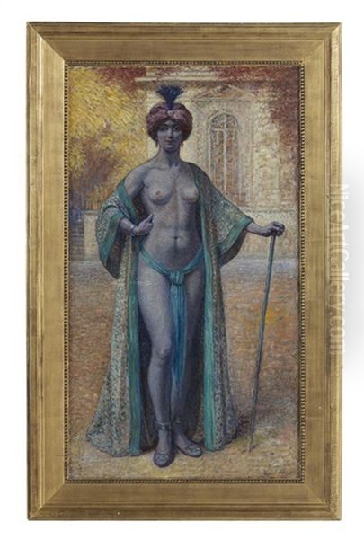 Standing Odalisque Oil Painting by Maurice Jean Lefebvre