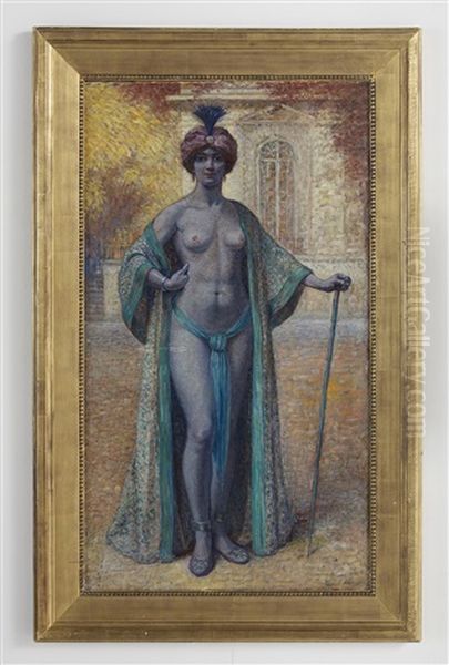 Standing Odalisque Oil Painting by Maurice Jean Lefebvre