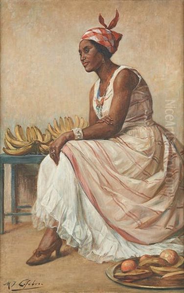 La Martiniquaise Oil Painting by Maurice Jean Lefebvre