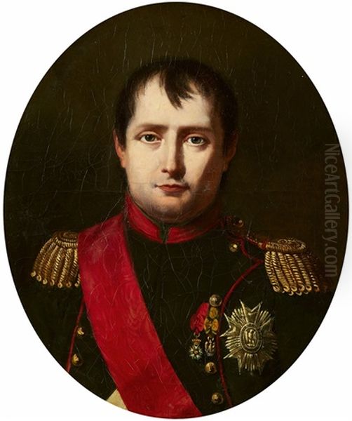 Portrait Of Napoleon Bonaparte Oil Painting by Robert Jacques Francois Faust Lefevre