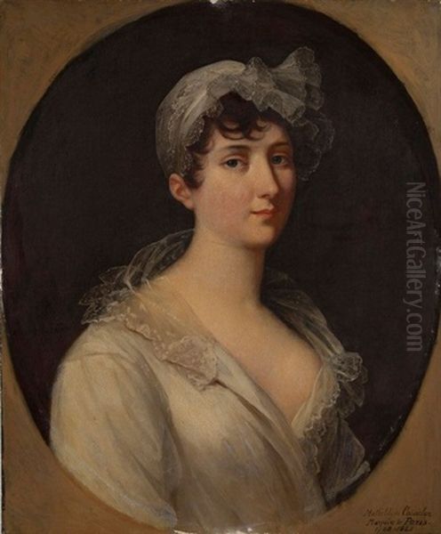 Portrait Presume De Mathilde De Catuelan Oil Painting by Robert Jacques Francois Faust Lefevre