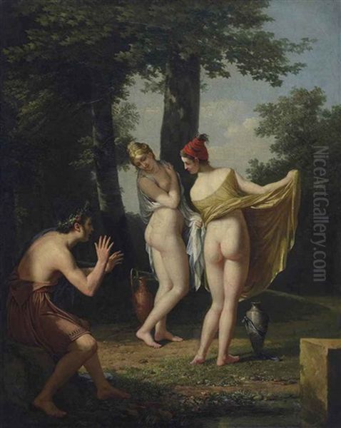 Les Callipyges Grecques Oil Painting by Robert Jacques Francois Faust Lefevre