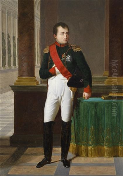 Ganzfiguriges Portrait Von Kaiser Napoleon I (1769-1821) Oil Painting by Robert Jacques Francois Faust Lefevre